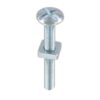 FAST PAK VALUE 0522 M6 X 50 ZINC ROOFING BOLTS AND NUTS, 4 PACK