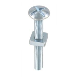 FAST PAK VALUE 0539 M6 x 80 Zinc-Coated Roofing Bolts & Nuts, Pack of 3