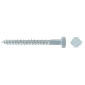 FAST PAK VALUE 0591 M6 X 50 ZINC COACH SCREWS, PACK OF 5