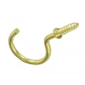 FAST PAK VALUE 0706 1'' (25MM) BRASS FINISH CUP HOOKS, PACK OF 14