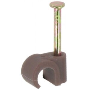 FAST PAK VALUE 1512 7.0MM ROUND BROWN CABLE CLIPS, PACK OF 30