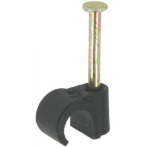 FAST PAK VALUE 1529 Round Black 7.0mm Cable Clips, Pack of 30