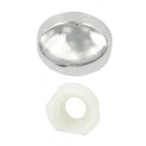 FAST PAK VALUE 2472 Chrome Plastic Dome Screw Cover Caps - Pack of 4