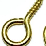 FAST PAK VALUE 2524 - 65MM BRASSED SCREW EYES, PACK OF 3
