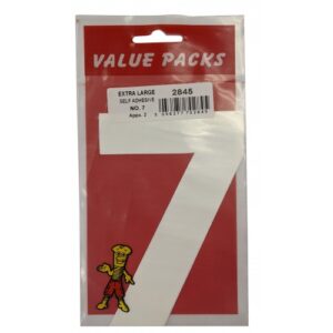 FAST PAK VALUE 2845 - Extra Large Self-Adhesive Number 7, 2 Pieces per Pack