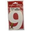 FAST PAK VALUE 2869 - Set of (9) Extra Large Self-Adhesive Numbers, 2 Pieces Per Pack