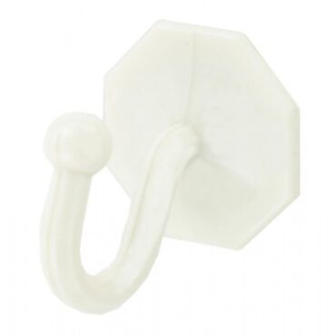 FAST PAK VALUE 3141 Self-Adhesive White Curtain Tiebacks - Pack of 2