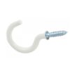 FAST PAK VALUE 3172 1'' (25MM) WHITE PVC CUP HOOKS - PACK OF 8