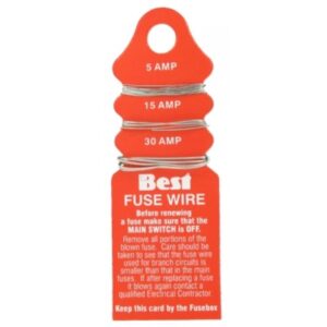 FAST PAK VALUE 5909 FUSE WIRE CARD (5AMP, 15AMP, 30AMP) - 1 CARD PER PACK