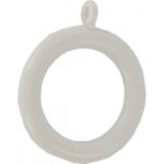 FAST PAK VALUE 6883 White Curtain Pole Rings, 56mm, Pack of 6