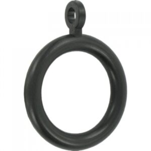 FAST PAK VALUE 6906 Black Curtain Pole Rings, 45mm, Pack of 8