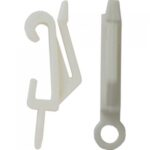 FAST PAK VALUE 8870 White/Silver Curtain Drape Hooks - Pack of 12