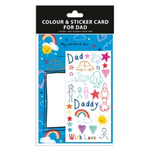 Father's Day Coloring and Sticker Card