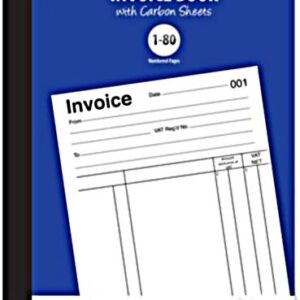 Feint Ruled Duplicate Invoice Book 1-80 Invoices