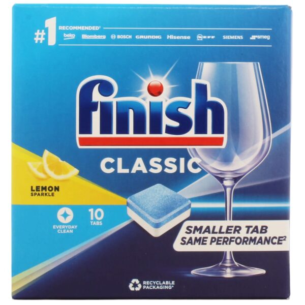 Finish Classic Lemon Dishwasher Tablets, Pack of 10