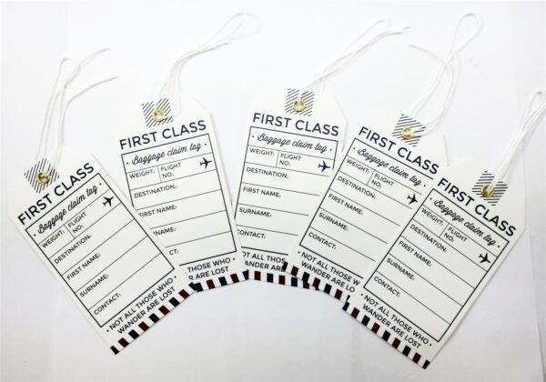 First Class Crafting Tag Set of 5