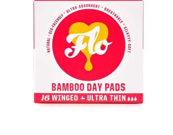 FLO Bamboo Day Pads with Wings, Pack of 16