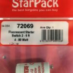 Fluorescent Starter Switch for 2-6 Ft Tubes, 4-80 Watt - STAR PACK