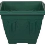 FOREST GREEN SQUARE VENETIAN PLANTER 38CM BY WHITEFURZE