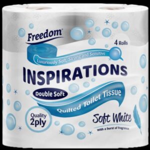 Freedom Inspirations Soft White 2-Ply Toilet Tissue, 10 Packs of 4 Rolls