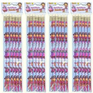 Full Length Pink Pirate Pencils with Eraser Tops - Pack of 1