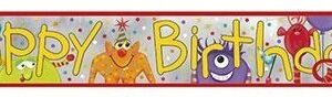 FUN KIDS' HAPPY BIRTHDAY BANNER WITH MONSTER ALIEN THEME