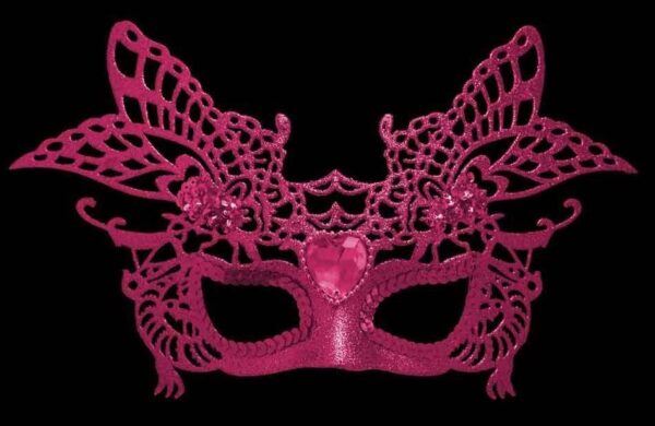 Fuschia Masquerade Mask