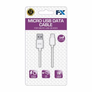 FX FACTORY White Micro USB Data Cable for Micro USB Devices