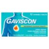 Gaviscon Peppermint Flavored Tablets, Pack of 12