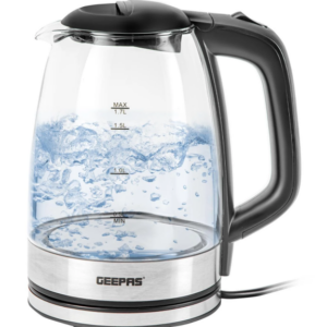 Geepas Black Glass LED Electric Kettle