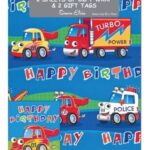 Gift Wrap Set: 2 Sheets & 2 Tags - Young Male
