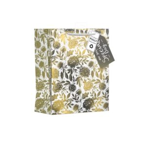 GIFTMAKER LARGE FLORAL FOIL GIFT BAGS APPROXIMATELY 36 X 28 CM