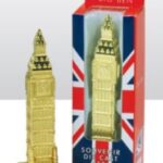 Gold Colored Big Ben Die-Cast Figure in Window Box