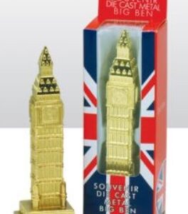 Gold Colored Big Ben Die-Cast Figure in Window Box