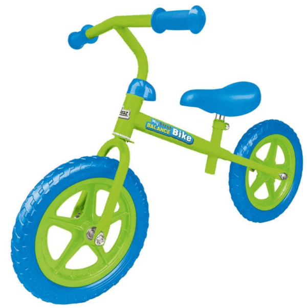 Green & Blue Beginner's Balance Bike