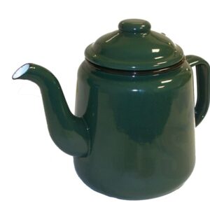 Green Falcon Enamel Teapot, 14cm