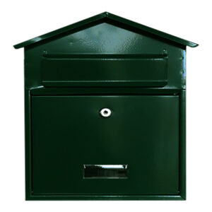 Green Wall-Mounted Metal Mailbox / Postal Box by Arboria