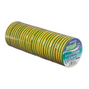 Green & Yellow Electrical Insulation Tape, 19 x 20 Meter