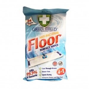 GREENSHIELD XL ANTIBACTERIAL FLOOR WIPES, PACK OF 24