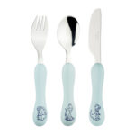 GREENWORKS Dinosaur-Themed 3-Piece Stainless Steel Children's Cutlery Set