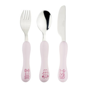 GREENWORKS WOODLAND ANIMAL 3-PIECE STAINLESS STEEL CHILDREN'S CUTLERY SET