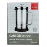 GRUNWERG CAFE OLE DOPPIO BLACK 6-CUP 800ML CAFETIERE