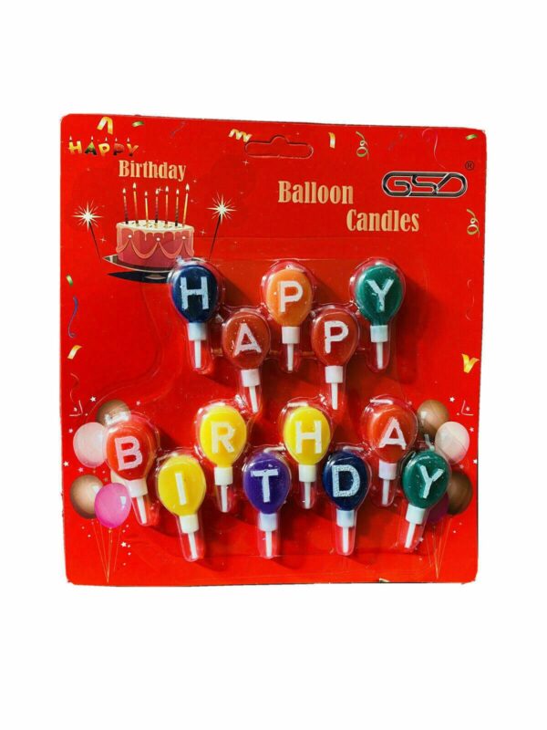 GSD Birthday Balloon-Shaped Party Candles