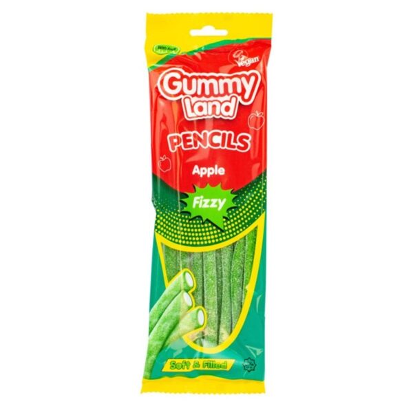 Gummy Land Apple Fizzy Pencils 150g