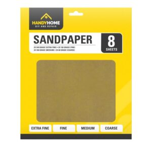 Handy Home Variety Sandpaper Pack, 8 Pieces