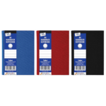 Hardcover A6 Notebook in Red, Blue, and Black by Just Stationery