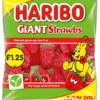 Haribo Giant Strawbs 154g £1.25 with 10% Extra Free