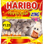 Haribo Happy Cola Z!ng 154g £1.25 Price Marked Pack with 10% Extra Free