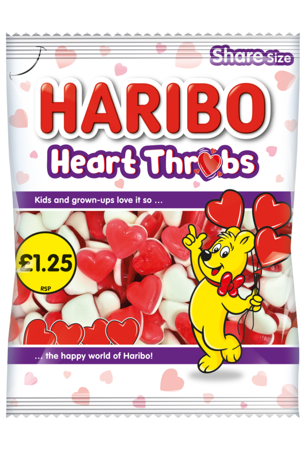 Haribo Heart Throbs 140g, Priced at £1.25