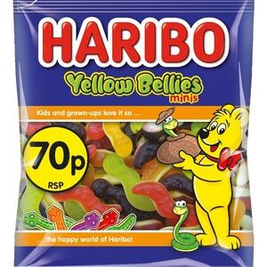 Haribo Mini Yellow Bellies 60g, Priced at 70p